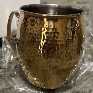 Hammered Gold Mug